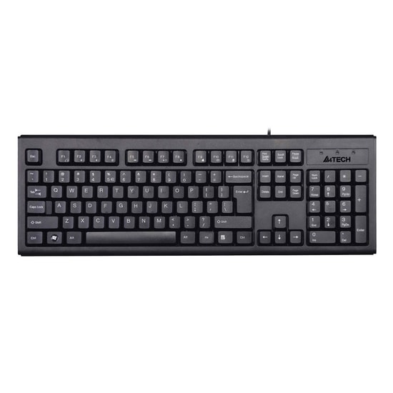 A4 Tech KM-720 Siyah Türkçe Q Düzen Kablolu Klavye - Multimedya Tuşları, USB Type A, Ofis ve Ev Kullanımı için İdeal