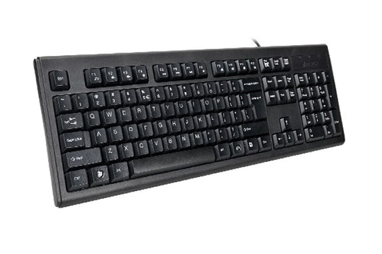 A4 Tech KM-720 Siyah Türkçe Q Düzen Kablolu Klavye - Multimedya Tuşları, USB Type A, Ofis ve Ev Kullanımı için İdeal