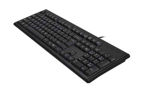 A4 Tech KM-720 Siyah Türkçe Q Düzen Kablolu Klavye - Multimedya Tuşları, USB Type A, Ofis ve Ev Kullanımı için İdeal