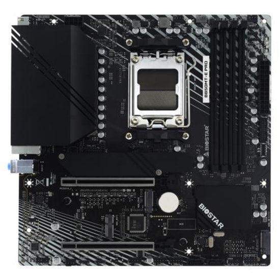 BIOSTAR B850MT-E PRO Anakart - AMD AM5, DDR5 8000MHz, HDMI, DP, 3xM.2, 4xDIMM, Type-C, USB 3.2, Micro ATX