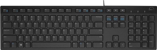 Dell KB216 Siyah USB Kablolu Türkçe F Düzen Klavye (580-ADGO) - Ofis ve Ev Kullanımına Uygun, Multimedya Tuşlar