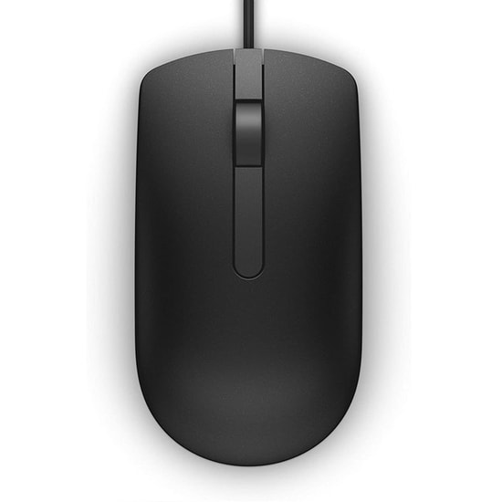 Dell MS116 Siyah Optik Kablolu Mouse (570-AAIR) - 1000 DPI, 1.8 Metre Kablo, USB Bağlantı, 3 Tuşlu, Ergonomik Tasarım
