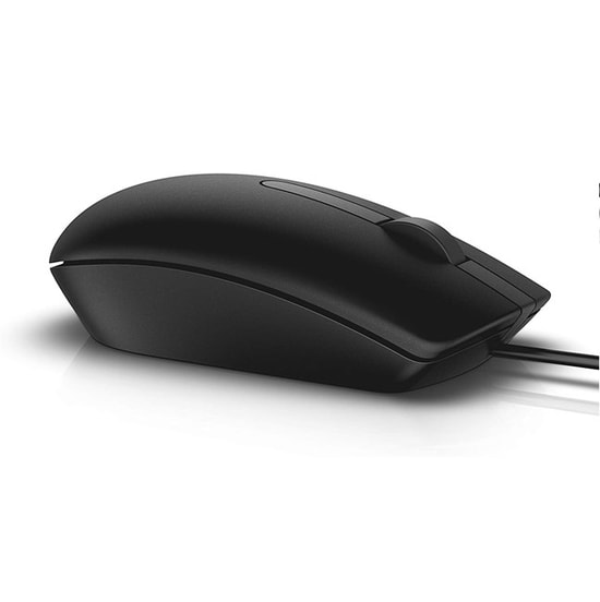 Dell MS116 Siyah Optik Kablolu Mouse (570-AAIR) - 1000 DPI, 1.8 Metre Kablo, USB Bağlantı, 3 Tuşlu, Ergonomik Tasarım