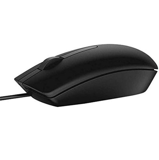 Dell MS116 Siyah Optik Kablolu Mouse (570-AAIR) - 1000 DPI, 1.8 Metre Kablo, USB Bağlantı, 3 Tuşlu, Ergonomik Tasarım