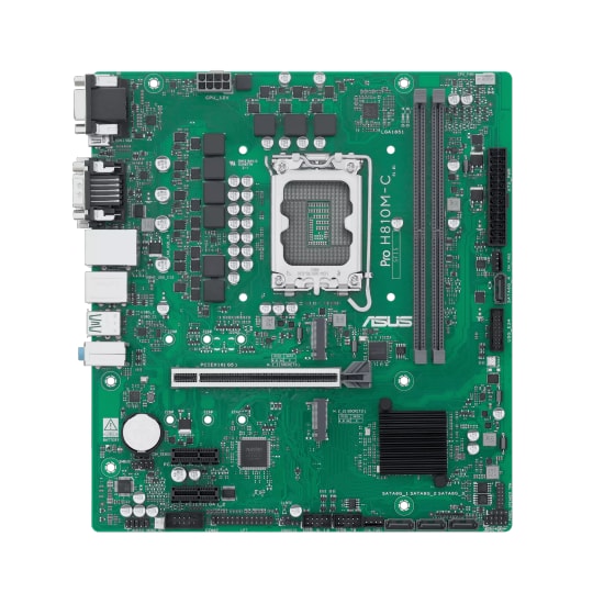 ASUS PRO H810M-C-CSM Anakart: Intel LGA1851, DDR5 6400MHz, Çift M.2, DP, HDMI, VGA, USB 3.2 Gen 2, 1G LAN, Micro ATX