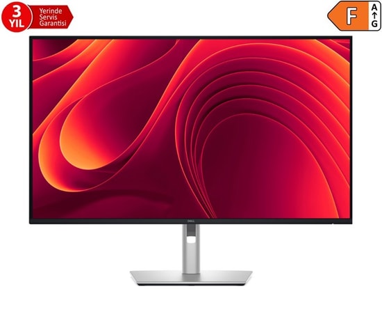 Dell Pro P3225QE 32" Plus 4K UHD IPS Pivot USB-C Hub Monitör: 5ms, 100hz, 3840x2160, 350nit, HDMI, DP, 90W PD, RJ45