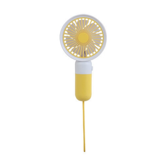 GLR Tech DD8023 USB Şarjlı Sarı Taşınabilir Mini Fan (NT-113821) - Ev, Ofis, Okul Kullanımı, Kompakt, Sessiz