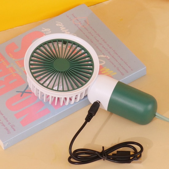 GLR Tech DD8023 USB Şarjlı Sarı Taşınabilir Mini Fan (NT-113821) - Ev, Ofis, Okul Kullanımı, Kompakt, Sessiz