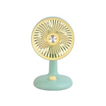 GLR Tech YM88160 USB Şarjlı Yeşil Mini Boy Fan Vantilatör (NT-113824) - Ev, Ofis, Okul Kullanımı, Taşınabilir, Hafif