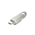 SanDisk Ultra Luxe 256GB USB 3.2 Type-C Flash Bellek (SDCZ75-256G-G46) - 400MB/s Okuma Hızı, Metal Tasarım, Gri