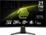 MSI MAG 27C6F 27" FHD 180Hz 0.5ms Curved Adaptive-Sync Oyuncu Monitörü - Rapid VA Panel, 250Nit, HDMI, DP, HDR Ready