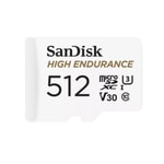SanDisk 512GB High Endurance microSDHC Hafıza Kartı + SD Adaptör - (SDSQQNR-512G-GN6IA), 100/40MB/s, UHS-I, Class 10