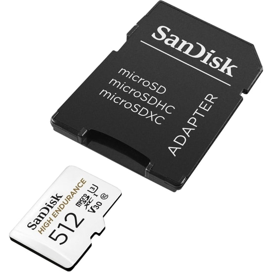 SanDisk 512GB High Endurance microSDHC Hafıza Kartı + SD Adaptör - (SDSQQNR-512G-GN6IA), 100/40MB/s, UHS-I, Class 10