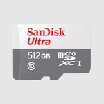 SanDisk 512GB Ultra microSDXC Hafıza Kartı (SDSQUNR-512G-GN3MN) - 100MB/s, Class 10, UHS-I, FullHD Video, Android Uyumlu