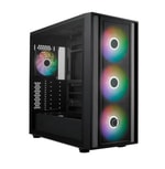 Cooler Master MasterBox 600 TG ARGB Siyah Mesh Mid Tower E-ATX Kasa (MB600-KGNN-S00) - 3x14cm Fan, USB-C 3.2 Gen2