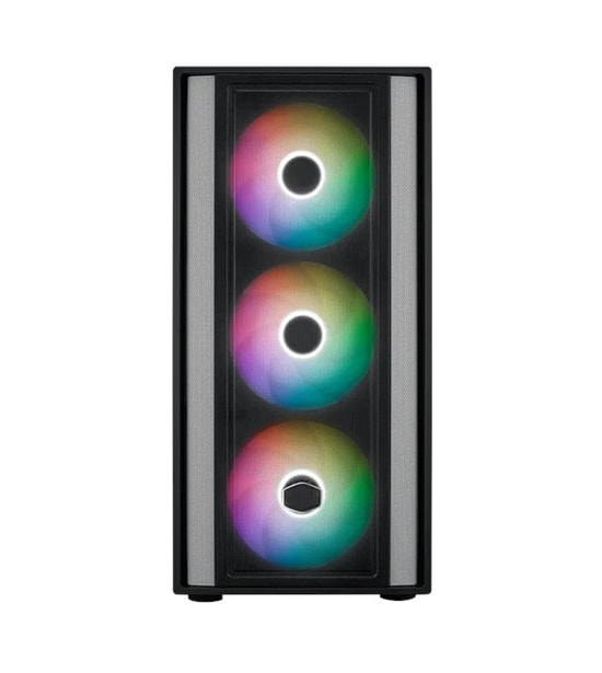 Cooler Master MasterBox 600 TG ARGB Siyah Mesh Mid Tower E-ATX Kasa (MB600-KGNN-S00) - 3x14cm Fan, USB-C 3.2 Gen2