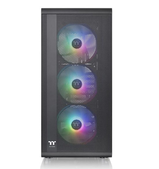 Thermaltake S200 TG 550W 80+ ARGB Mid Tower ATX Siyah Kasa (CA-3X2-55M1WE-00) - Mesh Ön Panel, 3x120mm Fan, Toz Filtresi