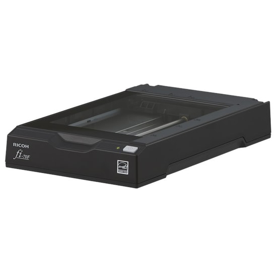 Ricoh FI-70F A6 Flatbed Siyah Simplex Tarayıcı (PA03841-B001) - Pasaport, Kimlik Tarama, CMOS CIS Sensör, 600dpi, USB