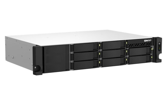 QNAP TS-873AeU 4GB RAM 8xDisk 2xM.2 SSD Yuvalı 2U Rack NAS Depolama - DDR4, USB 3.2, 2.5G Ethernet, AMD, Kısa Derinlik