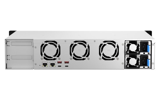 QNAP TS-873AeU 4GB RAM 8xDisk 2xM.2 SSD Yuvalı 2U Rack NAS Depolama - DDR4, USB 3.2, 2.5G Ethernet, AMD, Kısa Derinlik