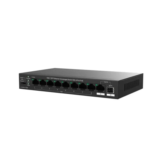 IP-COM IP-G1110PF-8-120W Metal Kasa Masaüstü Switch - 8 Port Gigabit, 120W Smart PoE, 1xSFP Uplink, 250m PoE Mesafesi