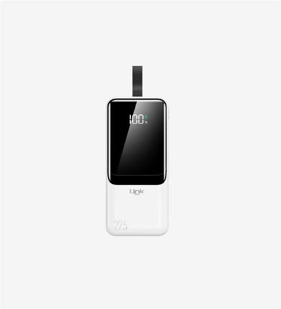 LinkTech LPB-EF96 Strong 22.5W 27000mAh Beyaz Powerbank - Çevre Dostu, 3.7V, Hızlı Şarj, Akıllı LED Ekran, Çoklu Koruma