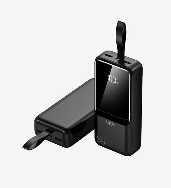 LinkTech LPB-EF96 Strong 22.5W 27000mAh Siyah Powerbank - Çevre Dostu, 3.7V, Hızlı Şarj, Akıllı LED Ekran, Çoklu Koruma