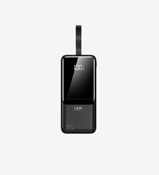 LinkTech LPB-EF96 Strong 22.5W 27000mAh Siyah Powerbank - Çevre Dostu, 3.7V, Hızlı Şarj, Akıllı LED Ekran, Çoklu Koruma