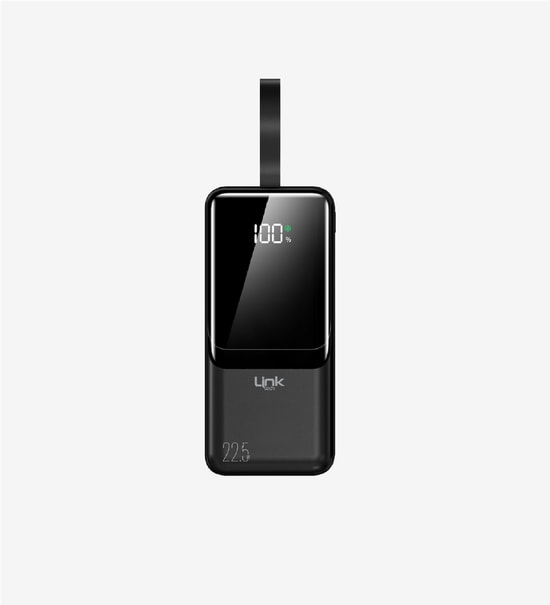 LinkTech LPB-EF97 Strong 22.5W 36000mAh Siyah Çevre Dostu Powerbank - Hızlı Şarj, LED Ekran, USB-A & Type-C Çıkışlı 