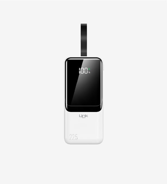 LinkTech LPB-EF97 Strong 22.5W 36000mAh Siyah Çevre Dostu Powerbank - Hızlı Şarj, LED Ekran, USB-A & Type-C Çıkışlı 