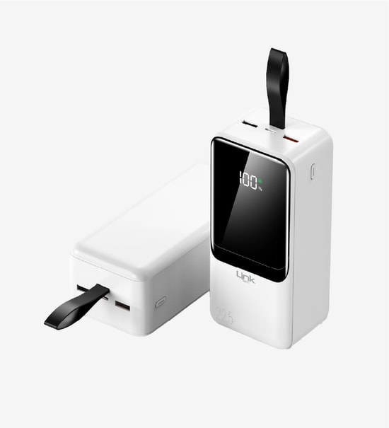 LinkTech LPB-EF98 Strong 22.5W 45000mAh Beyaz Powerbank - Çevre Dostu, LED Ekranlı, Type-C ve USB-A Hızlı Şarj Destekli