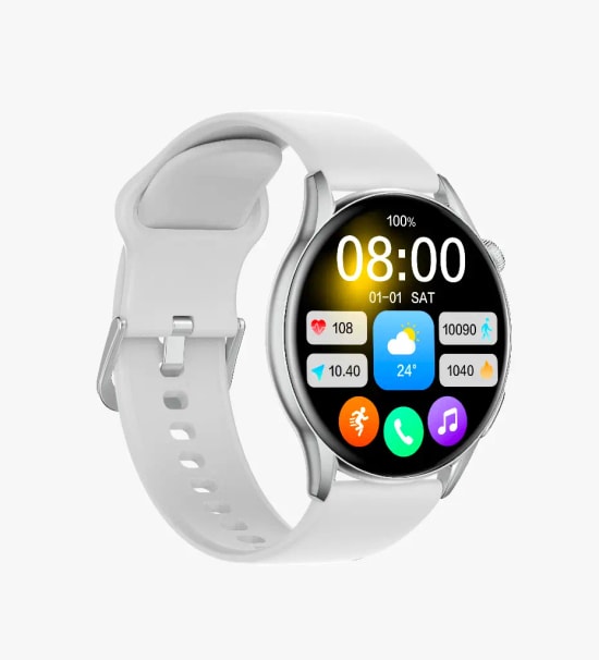 LinkTech S104 Premium AMOLED Akıllı Saat - 1.43" Ekran, Siyah Turuncu Kordon, Manyetik Şarj, BT 5.2, IP68, 280mAh Pil