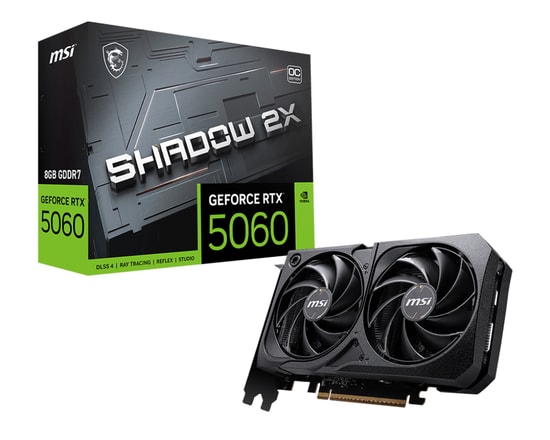 MSI GeForce RTX 5060 Shadow 2X OC 8GB GDDR7 Ekran Kartı - 128 Bit, DX12, PCIE 5.0, 3xDP, HDMI, DLSS, Torx Fan 5.0