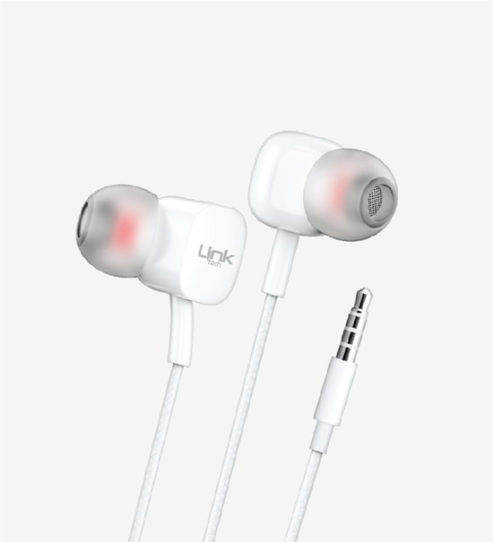 LinkTech LHF-H15 Beyaz Kulak İçi Kablolu Mikrofonlu Kulaklık - 10mm Sürücü, Hi-Fi Ses, 3.5mm AUX, 120cm Kablo
