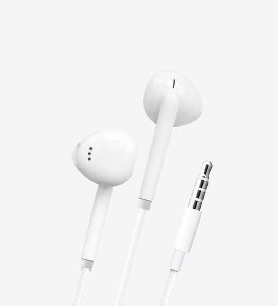 LinkTech H35 Beyaz Kulak İçi Kablolu Mikrofonlu Kulaklık - 10mm Kompozit Sürücü, Baslı Hi-Fi Ses, 3.5mm AUX, 120cm Kablo