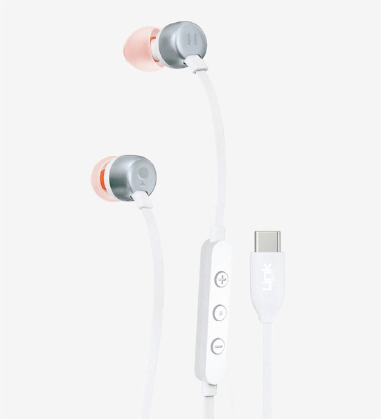 Linktech LHF-H74 Type-C Mikrofonlu Ekstra Bass Mavi Kulak İçi Kablolu Kulaklık - Düz Kablo, 3 EQ Modu, Çağrı Yanıtlama