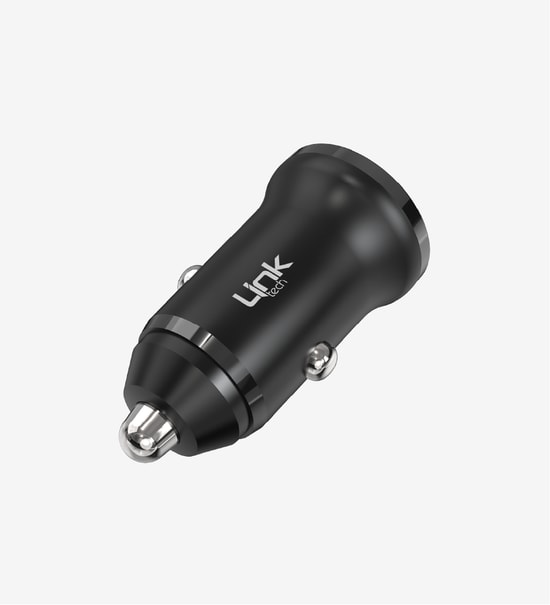 LinkTech C483 Çevre Dostu Araç Şarj Aleti: 12W USB Type-C Kablolu, 2xUSB-A Çıkışlı, Akım Korumalı, Hızlı Şarj