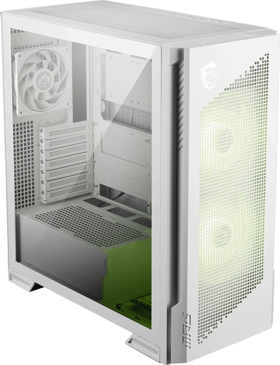 MSI MPG Velox 300R Airflow Beyaz E-ATX Oyuncu Kasası - Temperli Cam, USB 20Gbs, 2x120mm ARGB Fan, 4x2.5", 1x3.5" Yuvalı