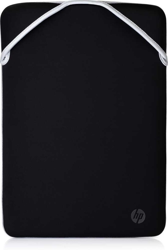 HP Reversible Protective Siyah/Gümüş 15.6" Laptop Kılıfı (2F2K5AA): Çift Taraf Ters Çevrilebilir, Koruyucu, İnce Neopren