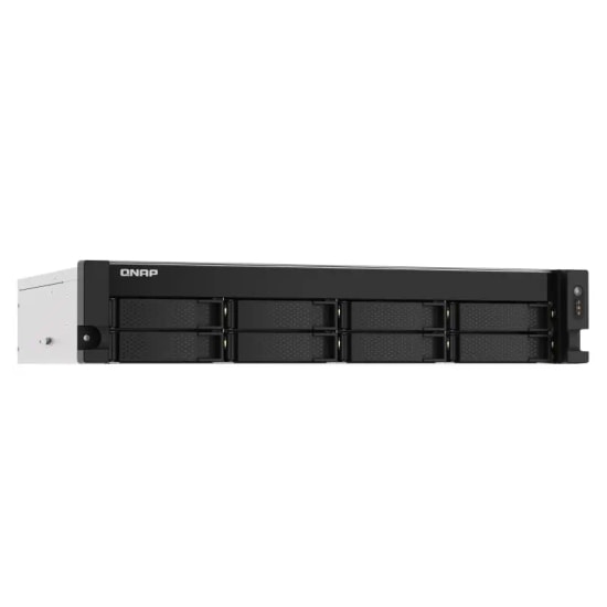 QNAP TS-873AeU-RP-4G 8 Disk Yuvalı Rack NAS - 4GB DDR4 RAM, AMD, USB 3.2, 2.5G LAN, Kısa Derinlik, 2 Yedek Güç Kaynağı
