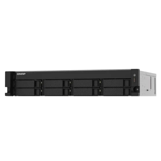 QNAP TS-873AeU-RP-4G 8 Disk Yuvalı Rack NAS - 4GB DDR4 RAM, AMD, USB 3.2, 2.5G LAN, Kısa Derinlik, 2 Yedek Güç Kaynağı
