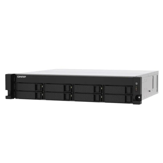 QNAP TS-873AeU-RP-4G 8 Disk Yuvalı Rack NAS - 4GB DDR4 RAM, AMD, USB 3.2, 2.5G LAN, Kısa Derinlik, 2 Yedek Güç Kaynağı