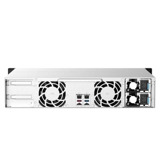 QNAP TS-873AeU-RP-4G 8 Disk Yuvalı Rack NAS - 4GB DDR4 RAM, AMD, USB 3.2, 2.5G LAN, Kısa Derinlik, 2 Yedek Güç Kaynağı