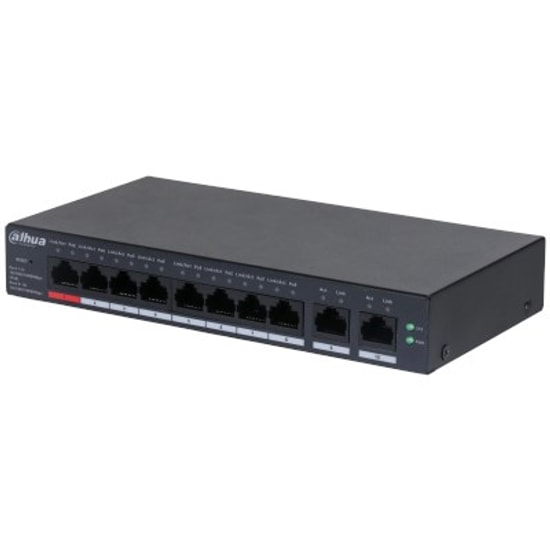 Dahua CS4010-8GT-110 Gigabit Cloud Yönetimli Switch - 8 Port Gigabit, 2 Gigabit Uplink, 110W PoE 250m Mesafe Ağ Anahtarı