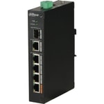 Dahua PFS3106-4ET-60 100Mbps PoE Switch - 4 Port 100Mbps 60W PoE, Metal Kasa, 1GE Uplink, 1 SFP, Yönetilemez Ağ Anahtarı
