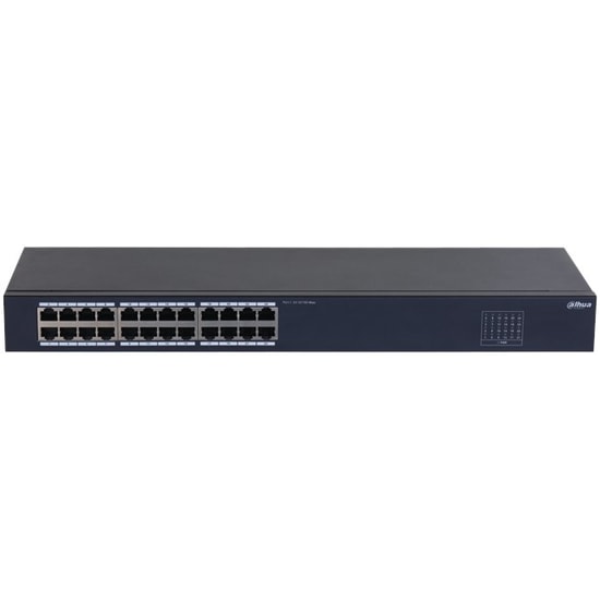Dahua SF1024 10/100Mbps Ethernet Switch - 24 Port 10/100Mbps, Yönetilemeyen, Tak Çalıştır, Metal Kasa Ağ Anahtarı