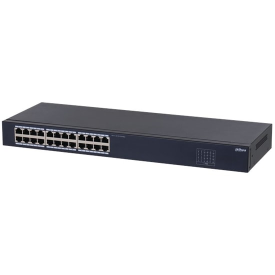 Dahua SF1024 10/100Mbps Ethernet Switch - 24 Port 10/100Mbps, Yönetilemeyen, Tak Çalıştır, Metal Kasa Ağ Anahtarı