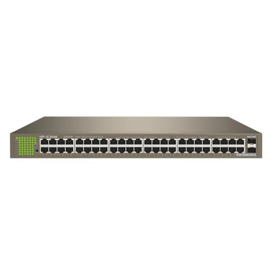 IP-COM IP-G1050F Gigabit Rack Tipi Switch - 48 Port Gigabit, 2x1GB SFP Port, 12MB Buffer, Yüksek Hızlı Ağ Anahtarı