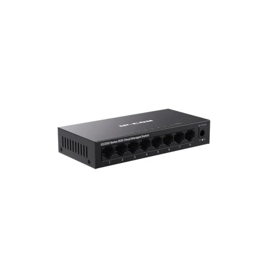 IP-COM IP-G2208D Gigabit Bulut Yönetimli Switch - 8 Port Gigabit, Masa/Duvar Montajı, Metal Kasa Ağ Anahtarı
