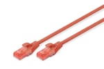 Digitus CAT6 Kırmızı Patch Kablo (DK-1617-005/R) - 0.5 Metre, U/UTP, 250MHz, Yangına Dayanıklı, PoE Ready